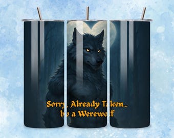 Adesivo para Copo Térmico Lua de Lobisomem – Transformador Fantástico PNG (Download Digital)