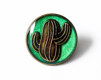 saguaro cactus lapel pin