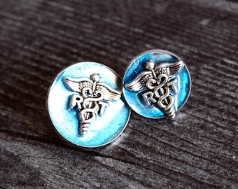 respiratory therapy pin, RT white coat pinning ceremony, respiratory therapist, sparkle blue