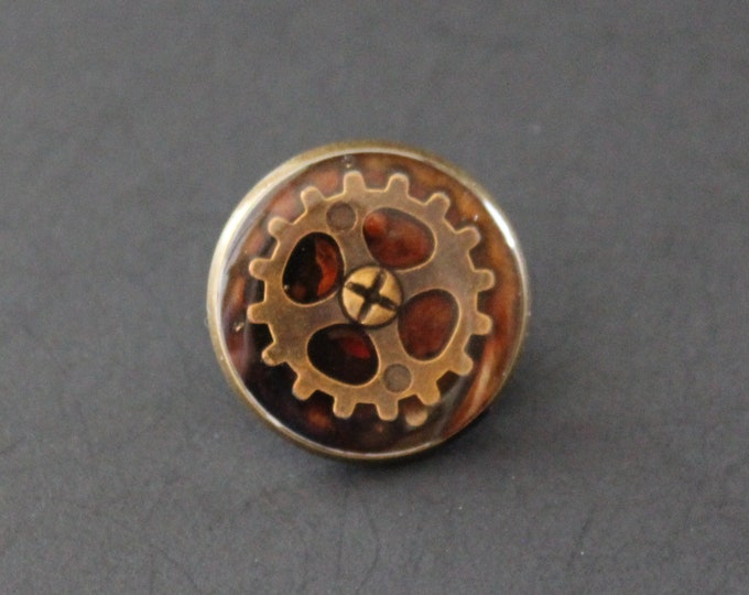 steampunk lapel pin, mens jewelry, wedding jewelry, anniversary gift