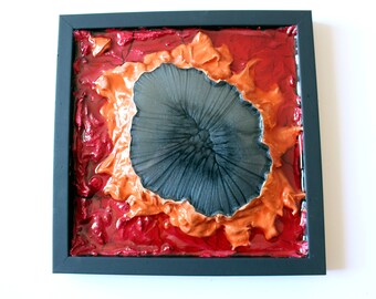 lava diorama strange world, mini landscape, tabletop decor,