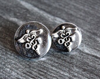 Occupational Therapy OT lapel pin for white coat pinning ceremonies sparkle black