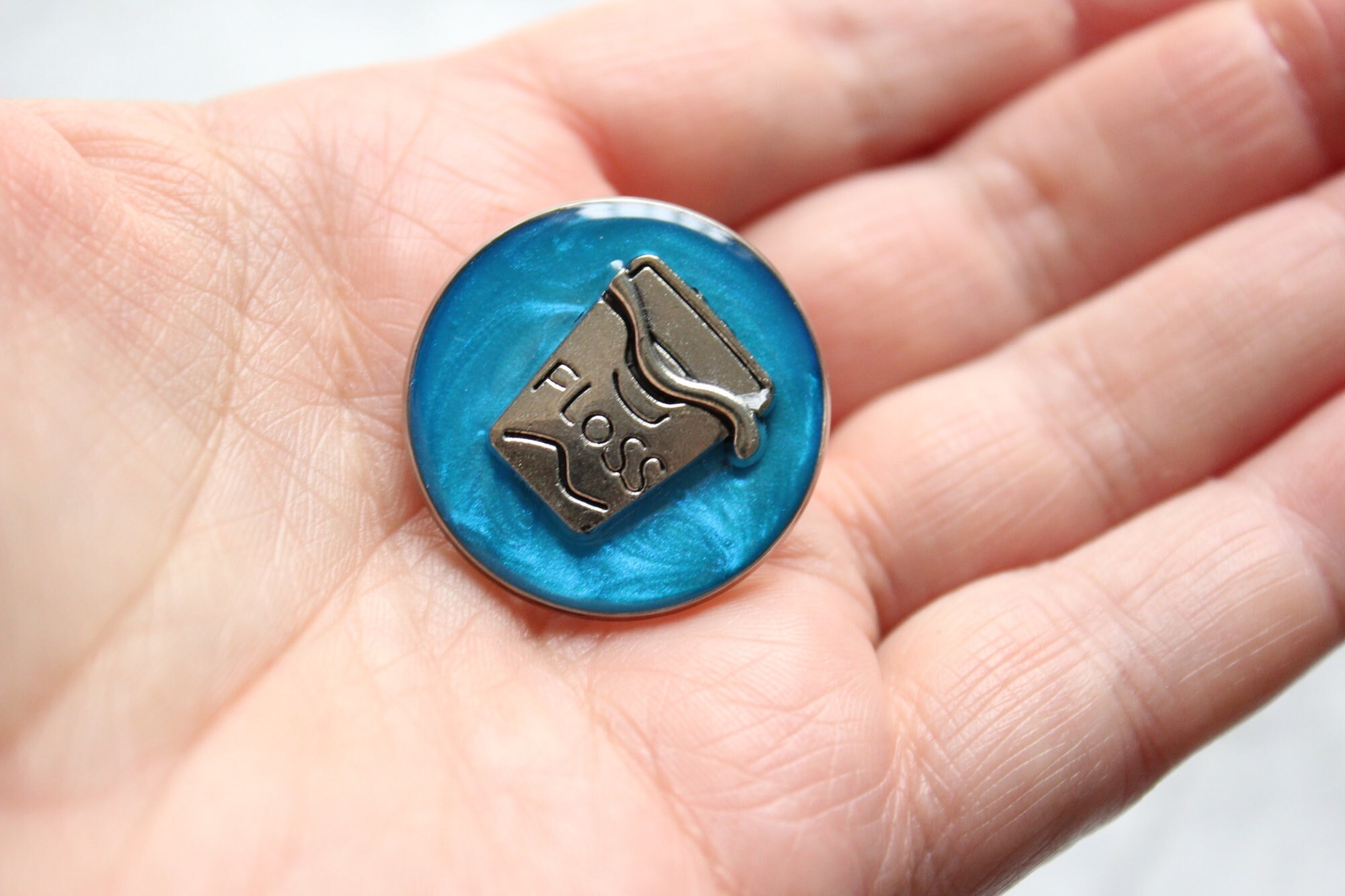 Dental floss pin dentist lapel pin dental assistant unique Etsy