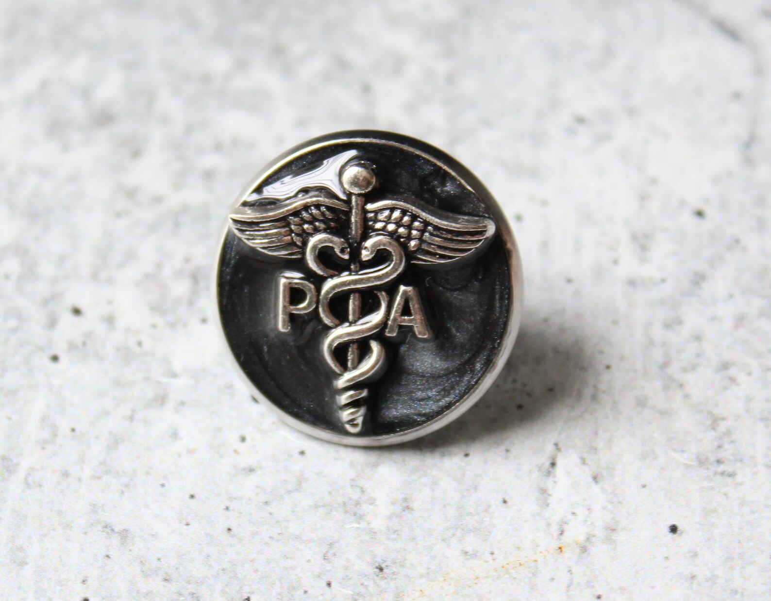 Physician assistant pin black PA pinning ceremony white Etsy