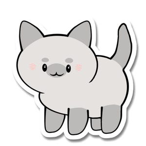 Cute Siamese Cat 3 Inch Sticker  | Kawaii Cat Sticker Waterproof Durable Sticker Kawaii Sticker Vinyl Sticker Cute Cats Sticker,