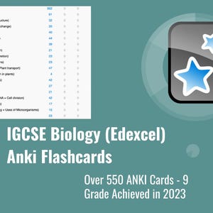 IGCSE Biology (edexcel) Anki Flashcards - Made by a Grade 9 Student - Etsy