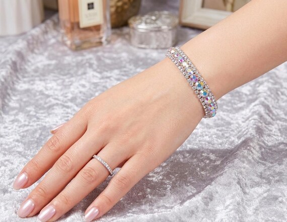 Bridal Bracelet Rhinestone Crystal Wedding bracelet 2 options /1188