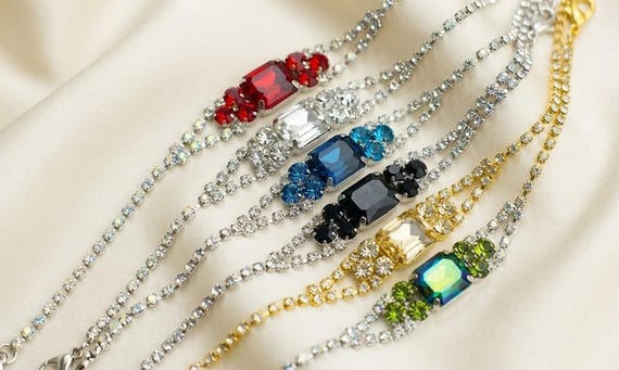 Bridal Bracelet Rhinestone Crystal Wedding bracelet 7 options /1188