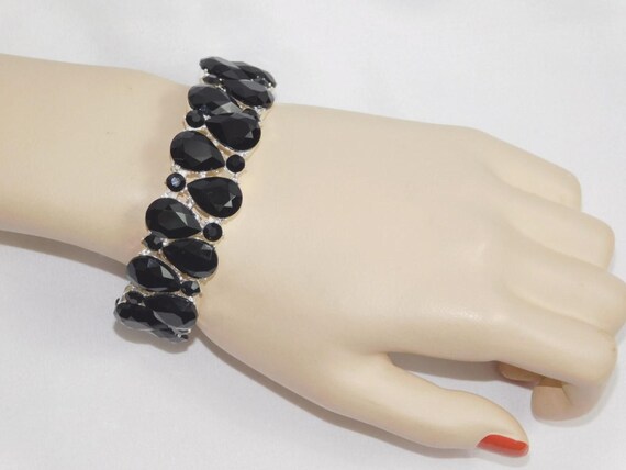 Adjustable Rhinestone Crystal Stretch Bracelet: G… - image 6