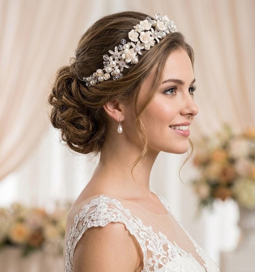 Cubic Zirconia Headband - Etsy display picture 1