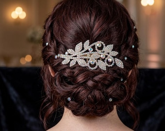 AB Decorative Combs Rhinestone Bridal Hair Comb Hair Accessories /3618