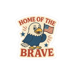 Patriotic Eagle Sticker: 4th of July American Flag Vinyl Decal