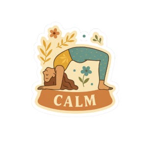 Yoga Pose Sticker: Calm Meditation Decal - Zen Vinyl Art