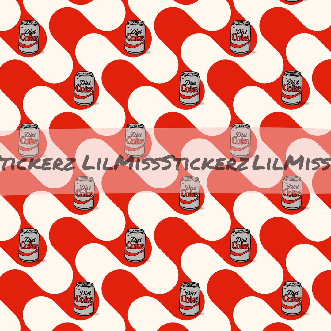 Coke Patterns Retro Diet Coke PNG Pattern: Red & White Design (digital Download) - Etsy