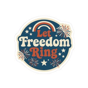 Patriotic USA Flag Sticker: Independence Day Vinyl Decal