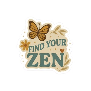 Zen Yoga Stickers: Meditation Decals, Namaste Laptop Decal