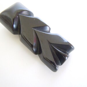 Black Art Deco Style Dress Clip