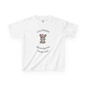 Kids Tee, Cute Lucy Rabbit Graphic Tee for Children, Bunny T-Shirt, Youth Shirt, Kids Rabbit Top, Children&#39;s Clothing