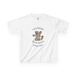 Kids Tee, Cute Lucy Rabbit Graphic Tee for Children, Bunny T-Shirt, Youth Shirt, Kids Rabbit Top, Children&#39;s Clothing