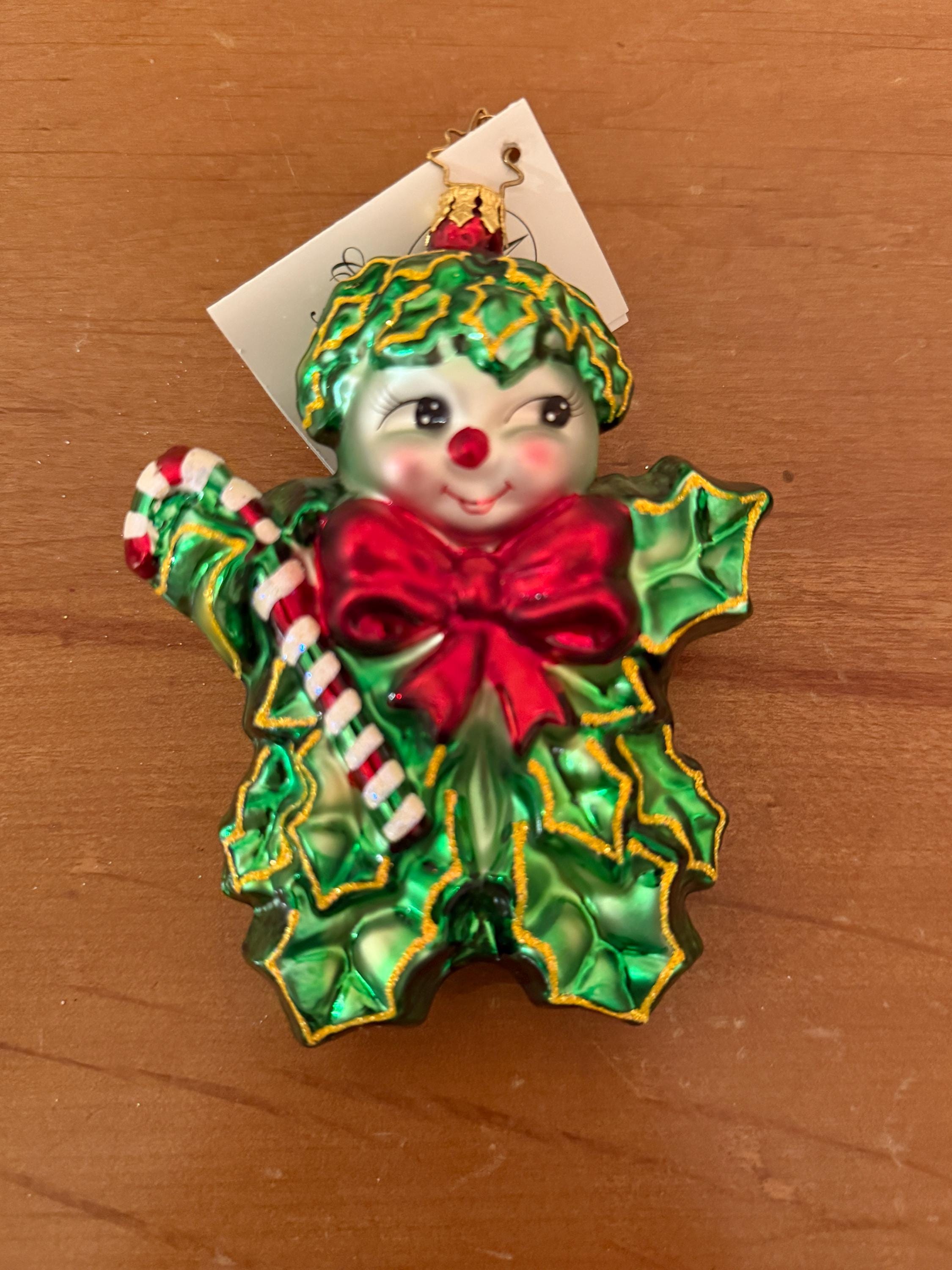 Christopher Radko Holly Jean Ornament 1011001 Hand Blown Glass