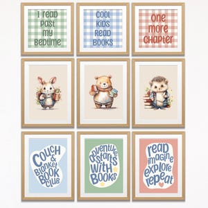 Wall Art for Kids Room Printable Art Bundle Nursery Wall Art Kids Bedroom Art Prints Library Gift Idea Book Lover Gift Bookish Gift Idea
