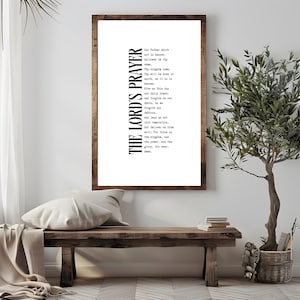 Printable Wall Art for Home Decorative Print for Office Christian Bible Verse Print for Housewarming Gift The Lord&#39;s Prayer