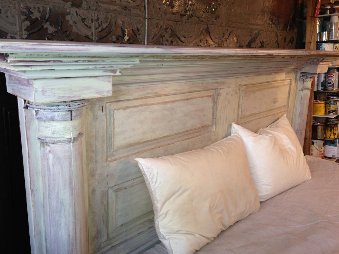 H4 Artistic headboard made from antique architectural pieces Etsy