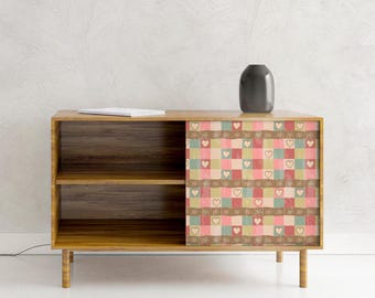 Floral Möbel Kontakt Papier, Schälen und Stick klebende Tapete, rosa grün, Blüte Kommode Schublade Dekor