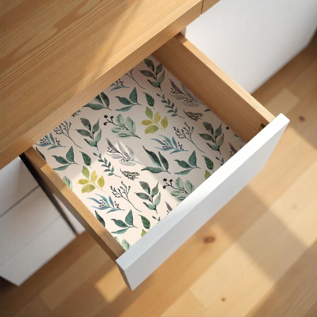 Luvdecor Rivestimento autoadesivo per mensole e cassetti