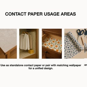 Botanical Contact Paper For Furniture, Blue Floral Drawer Liner, Wood Wallpaper Mural, Peel and Stick Wallpaper, Decorative Contact Paper image 4