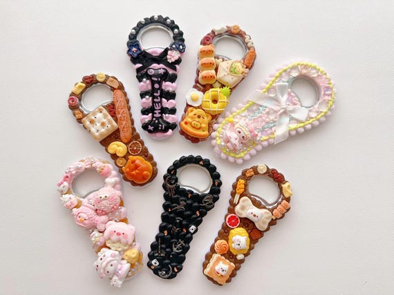 Cream Resin Bottle Opener | Kawaii Kitchen Accessory | Unique Gift for Him & Her | Conversation StarterNonmagnetic