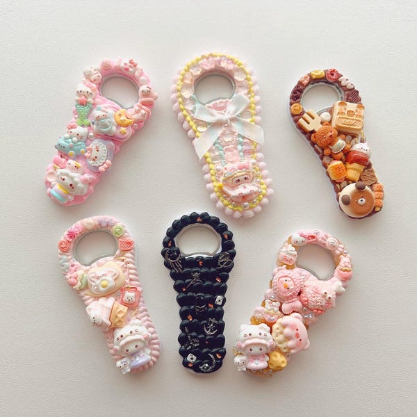 Cream Resin Bottle Opener | Kawaii Kitchen Accessory | Unique Gift for Him & Her | Conversation StarterNonmagnetic