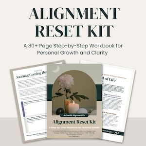 Alignment Reset Kit | Digital Self-Guided Workbook, Energy Reset Guide | Spiritual Growth & Clarity Tools | Instant Digital Download