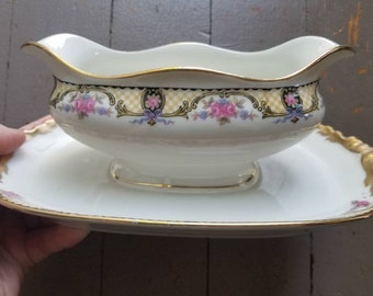 Antique Limoges Jean Pouyat Gravy Boat