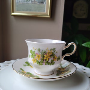 Vintage Floral Cup and Saucer Set