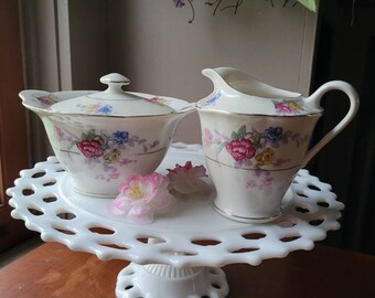 Vintage Haviland, Avalon Pattern Sugar and Creamer