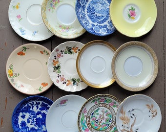 Vintage Mismatched Saucers