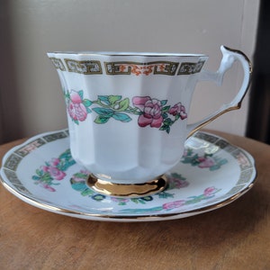Vintage Floral Cup and Saucer Set
