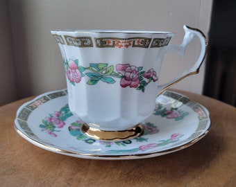 Vintage Floral Cup and Saucer Set