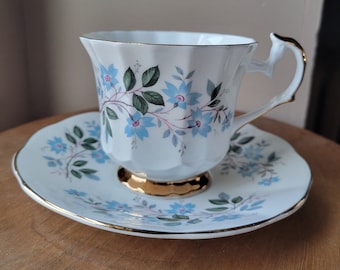 Vintage Floral Cup and Saucer Set