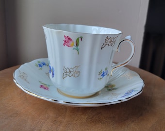 Vintage Floral Cup and Saucer Set