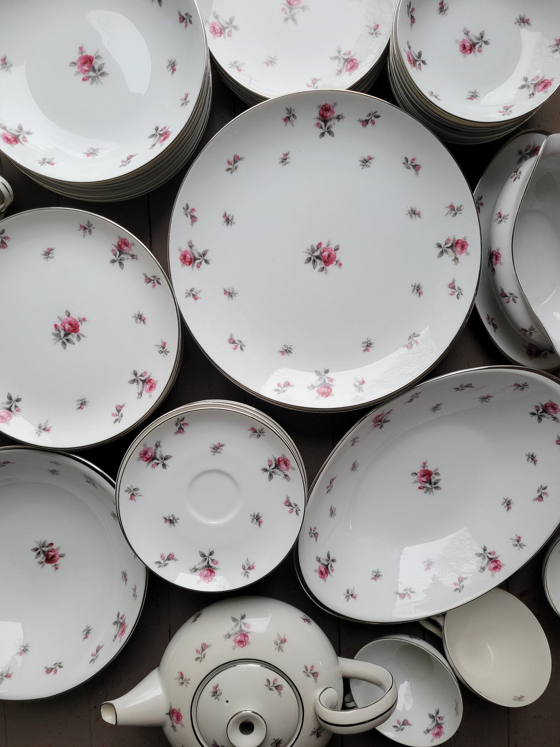 Vintage Meito Rose Chintz Dishes - Etsy