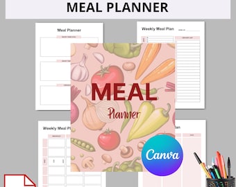Meal Planner, Healthy Eating Journal, Weekly Food Prep, Nutrition Tracker, Wellness, meal planner, healthy eating, food prep journal.
