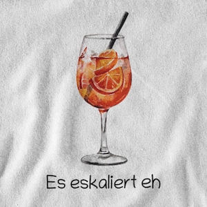 It escalates anyway - white party T-shirt in unisex cut