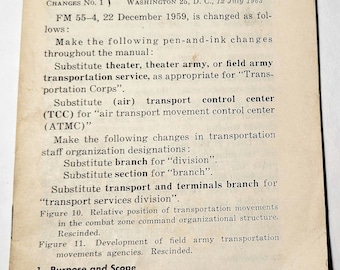 Field Manual Transportation Movements in Theaters of Operations FM 55-4 1963