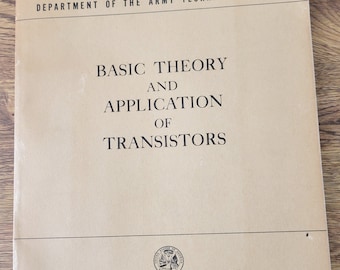 1959 Tm 11-690 Army Technical Manual Basic Theory and Application Of Transistors - Book