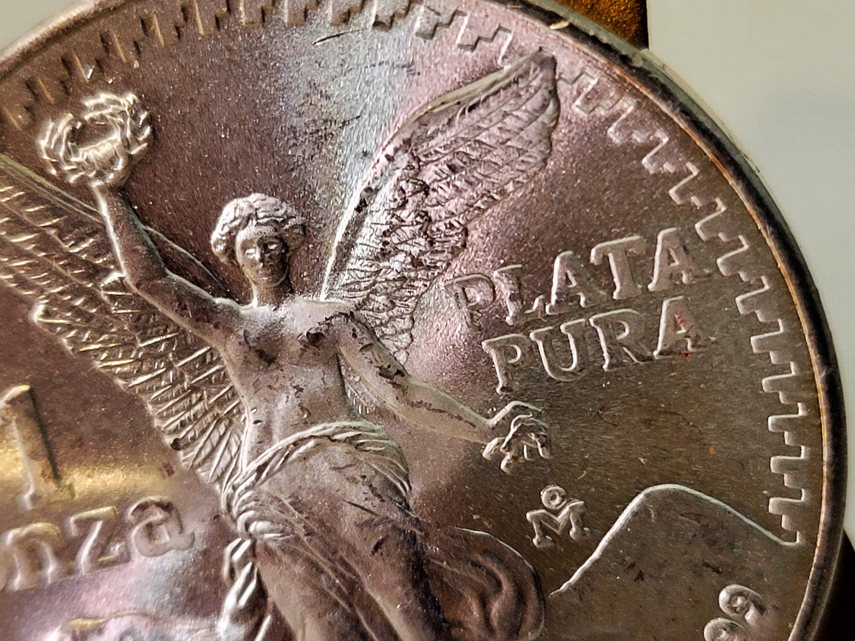 1985 1 Oz Onza Mexico Libertad Gem BU UNC Ley .999 Plata