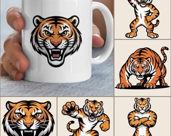 Tigermaskot PNG & SVG-paket: Pride-klippkonst (digital nedladdning)