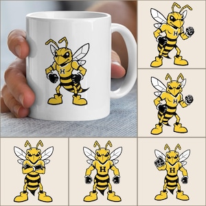 Paquete digital de mascota Hornet (svg png) (descarga instantánea)