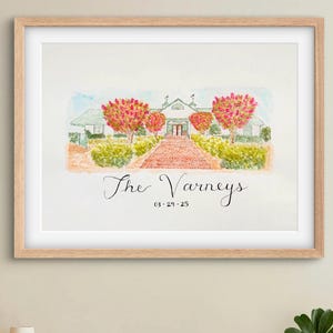 Custom Watercolor Wedding Venue